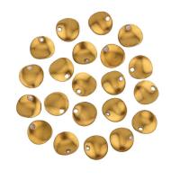 Brass Jewelry Pendants, Round, plated, yellow, 13x0.80mm, 100PCs/Bag, Sold By Bag