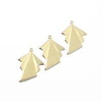 Brass Jewelry Pendants, plated, yellow, 20x29.60x0.60mm, 100PCs/Bag, Sold By Bag
