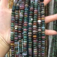 Naturliga indiska agat pärlor, Indian Agate, Abacus, DIY, blandade färger, Såld Per 38 cm Strand