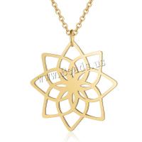 Stainless Steel Flower Pendant plated fashion jewelry & hollow nickel lead & cadmium free Sold By Bag