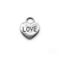 Stainless Steel Heart Pendants, fashion jewelry, nickel, lead & cadmium free, Sold By PC