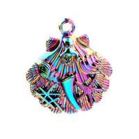 Zinc Alloy Pendants Shell colorful plated DIY multi-colored Length 45 cm Sold By PC