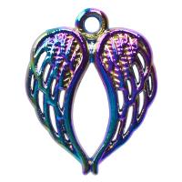 Wing Shaped Zinc Alloy Pendants colorful plated DIY multi-colored Length 45 cm Sold By PC