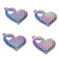 Zinc Alloy Heart Pendants colorful plated DIY multi-colored Length 45 cm Sold By PC