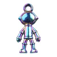 Tibetan Style Pendants, Astronaut, colorful plated, DIY, multi-colored, 18x8x4mm, Length:45 cm, Sold By PC