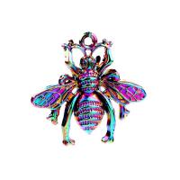 Κράμα ψευδάργυρου ζώων Μενταγιόν, Μέλισσα, επιχρυσωμένο, DIY, πολύχρωμα, 27x24x4mm, Μήκος 45 cm, Sold Με PC
