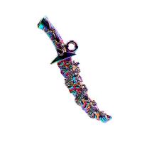 Zinc Alloy Pendants Sword colorful plated DIY multi-colored Length 45 cm Sold By PC