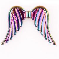 Wing Shaped Tibetan Style Pendants, colorful plated, DIY, multi-colored, 25x35x4mm, Length:45 cm, Sold By PC