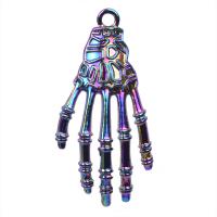 Zink Alloy Halsband, Hand, färgrik pläterade, DIY, flerfärgad, 42x21mm, Längd 45 cm, Säljs av PC