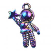 Zinc Alloy Pendants Astronaut colorful plated DIY multi-colored Length 45 cm Sold By PC