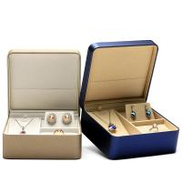 Caja de joyería multifuncional, Cuero de PU, Polvo, más colores para la opción, 150x140x70mm, Vendido por UD