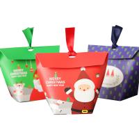 Papir Christmas Gift Box, Udskrivning, forskellige farver og mønster for valg, 60x60x100mm, Solgt af PC