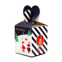 Papir Christmas Gift Box, Udskrivning, forskellige farver og mønster for valg, 85x85x100mm, Solgt af PC
