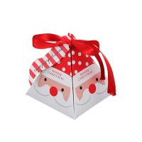 Papir Christmas Gift Box, Udskrivning, forskellige farver og mønster for valg & forskellige stilarter for valg, 80x80x90mm, Solgt af PC