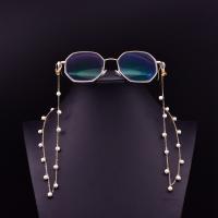 metal Cadena de gafas, con Perlas cultivadas de agua dulce, 18K chapado en oro, para mujer, longitud aproximado 31.5 Inch, Vendido por UD