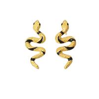 Tibetan Style Stud Earring, Snake, plated, for woman, more colors for choice, 11x27mm, 10Pairs/Lot, Sold By Lot