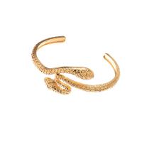Tibetan Style Cuff Bangle, Snake, gold color plated, Adjustable & for woman, 70mm, 10PCs/Lot, Sold By Lot