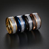 Titanium Steel Finger Ring, plated, Unisex & different size for choice, more colors for choice, 8mm, Sold By PC