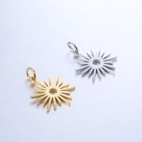 Stainless Steel Pendants 304 Stainless Steel Sun plated DIY Sold By Bag