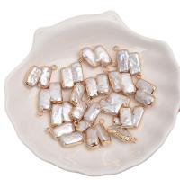 Pendentifs perles d'eau douce, laiton, avec perle d'eau douce cultivée, couleurs mélangées, 15x20mm, Vendu par PC