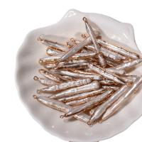 Colgantes de Perlas Freshwater, metal, con Perlas cultivadas de agua dulce, color mixto, 5-6mmx30-45mm, Vendido por UD