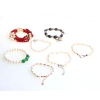 Freshwater Kulturperler Pearl Bracelet, perle, for kvinde, blandede farver, 13x98x77mm, Længde 15 inch, 10pc'er/Bag, Solgt af Bag
