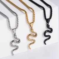Edelstahl Schmuck Halskette, 304 Edelstahl, Schlange, Modeschmuck & unisex, keine, 50x18mm, Länge 23.62 ZollInch, verkauft von PC