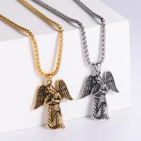 Stainless Steel Jewelry Necklace 304 Stainless Steel Angel fashion jewelry & for man Length 23.62 Inch Sold By PC