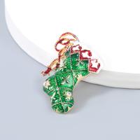 julen Broscher, Zink Alloy, med akrylstrass, Jul Design & mode smycken & för kvinna & emalj, Säljs av PC