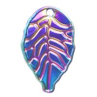 Tibetan Style Leaf Pendants, plated, DIY, multi-colored, 18x11mm, Length:10 cm, Sold By PC