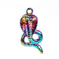 Κράμα ψευδάργυρου ζώων Μενταγιόν, Φίδι, επιχρυσωμένο, DIY, πολύχρωμα, 42x19x3mm, Μήκος 45 cm, Sold Με PC