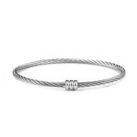 Stainless Steel Bangle, Unisex, silver color, 70x3mm, Sold By PC
