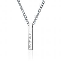 Titanium Steel Necklace with 1.96inch extender chain Rectangle Unisex & oval chain 3mm Sold Per Approx 23.6 Inch Strand