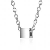 Titan stål halsband, med 1.96inch extender kedja, Square, Unisex & oval kedja, ursprungliga färgen, 8mm, 3mm, Såld Per Ca 23.6 inch Strand