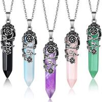 Gemstone Pendants Jewelry with zinc alloy bail Sold By PC
