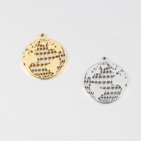 Stainless Steel Pendants Round polished DIY & hollow Approx 1.5mm Sold By PC