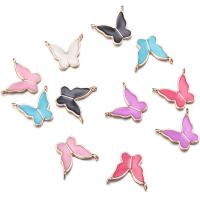 Animal Zinc Alloy Connector Butterfly enamel Sold By Bag