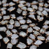 Pendentifs perles d'eau douce, perle d'eau douce cultivée, avec laiton, Irrégulière, Placage de couleur d'or, Naturel & bijoux de mode & DIY, 15x18-18x25mm, Vendu par PC