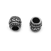 Stainless Steel Large Hole Beads, fashion jewelry & blacken, nickel, lead & cadmium free, Sold By PC