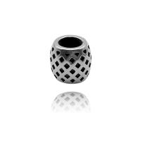 Edelstahl-Perlen mit großem Loch, Edelstahl, Modeschmuck & Schwärzen, frei von Nickel, Blei & Kadmium, verkauft von PC