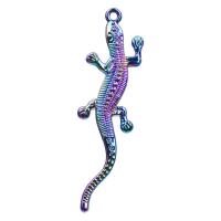Zinc Alloy Animal Pendants Lizard colorful plated DIY multi-colored Length 45 cm Sold By PC