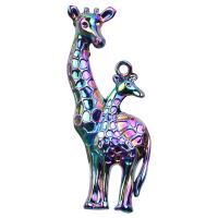 Zinklegierung Tier Anhänger, Giraffe, bunte Farbe plattiert, DIY, farbenfroh, 54x25mm, Länge:45 cm, verkauft von PC