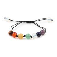 Gemstone Bracelets Natural Stone Round polished DIY & Unisex mixed colors 8mm Length 19 cm Sold By PC