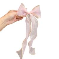 Cloth Bowkont Hair Clip, Bowknot, Korean style & for children, more colors for choice, 140x300mm, Sold By PC