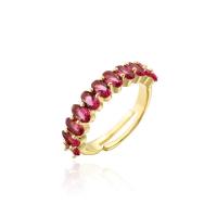 Cubic Zirconia Micro Pave Brass Ring, gold color plated, Adjustable & micro pave cubic zirconia & for woman, more colors for choice, Inner Diameter:Approx 18mm, Sold By PC