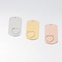 Stainless Steel Pendants, polished, DIY & with heart pattern, more colors for choice, Sold By PC