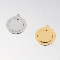 Stainless Steel Pendants Round polished DIY Sold By PC