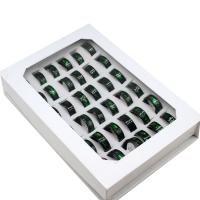 Stainless Steel Ring Set, finger ring, egynemű, kevert színek, 8mm, 36PC-k/Box, Által értékesített Box