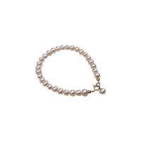 Pulseras de Perlas Freshwater, Perlas cultivadas de agua dulce, Esférico, diferentes estilos para la opción & para mujer, Vendido para aproximado 6.29 Inch Sarta