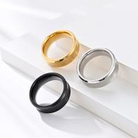 Titantium Steel δάχτυλο του δακτυλίου, Titanium Steel, επιχρυσωμένο, για άνδρες και γυναίκες & διαφορετικό μέγεθος για την επιλογή, περισσότερα χρώματα για την επιλογή, 8mm, Μέγεθος:7-12, Sold Με PC